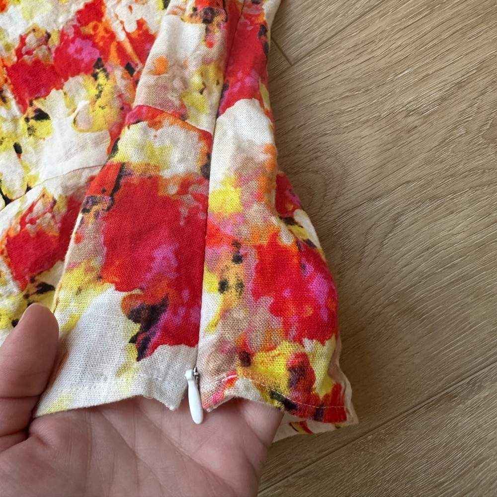 Dkny Puff Sleeve linen Blouse M - Picture 4 of 10